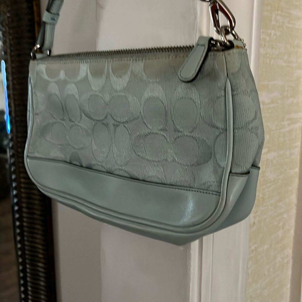 Mint green Coach purse small